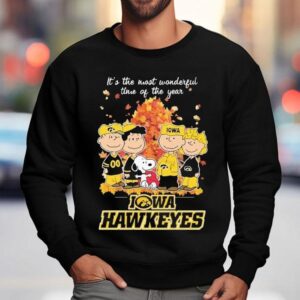 Snoopy And Friends The Peanuts Iowa Hawkeyes It S The Most Wonderful Time Of The Year Sweatshirt