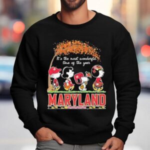 Snoopy The Peanuts Maryland Terrapins It S The Most Wonderful Time Of The Year Sweatshirt