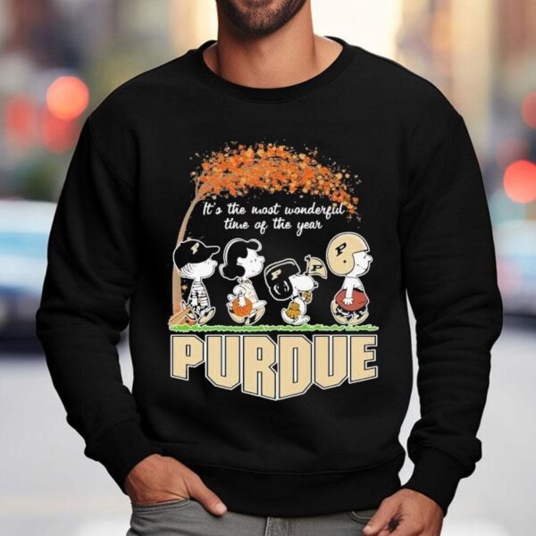 Snoopy The Peanuts Purdue Boilermakers It’s The Most Wonderful Time Of The Year Shirt