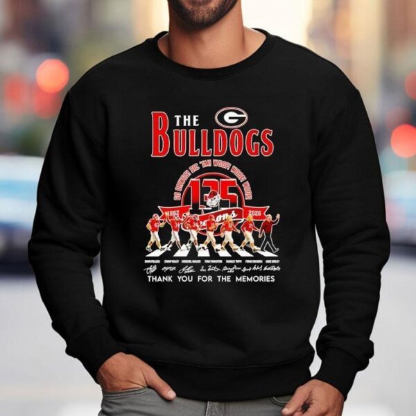 The Georgia Bulldogs Go Dawgs Sic ’em Woof Woof Woof Thank For The Memories Signatures Shirt