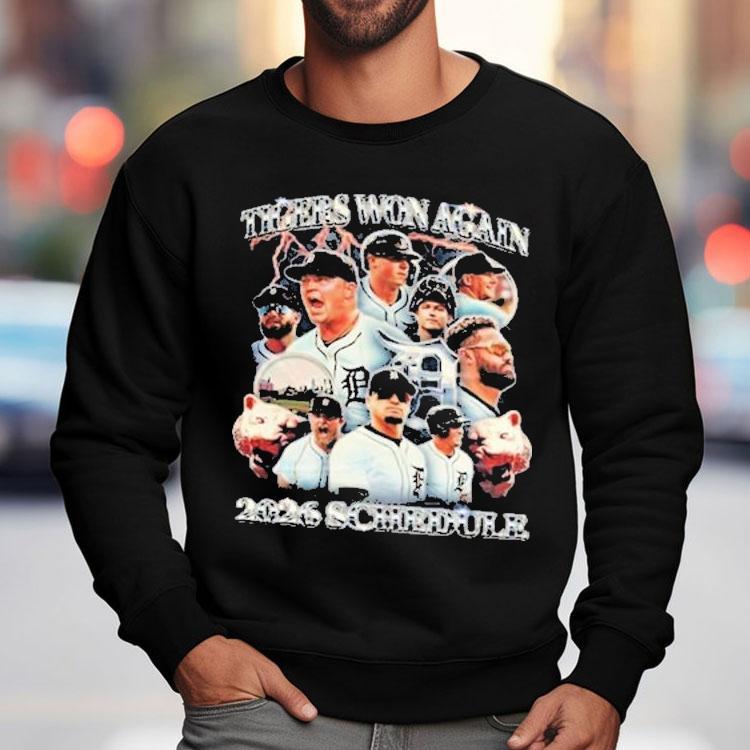 Tigers Won Again 2026 Baseball Player Lighting Shirt Tigers Won Again 2026 Baseball Player Lighting Shirt