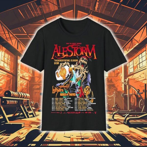 Alestorm East Thunderfisting European Tour 2025 Shirt