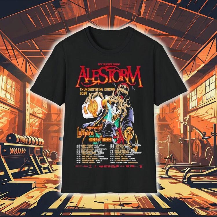 Alestorm East Thunderfisting European Tour 2025 Shirt 4  Alestorm East Thunderfisting European Tour  Tshirt