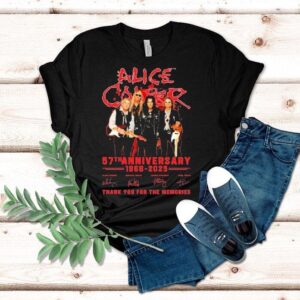 Alice Cooper 57th Anniversary 1968 2025 Thank You For The Memories Signatures Shirt