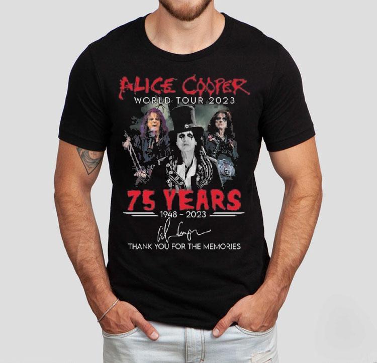Alice Cooper World Tour 2023 75 Years 1948-2023 Thank You For The Memories Signature Shirt 4  Alice Cooper World Tour   Years   Thank You For The Memories Signature Tshirt