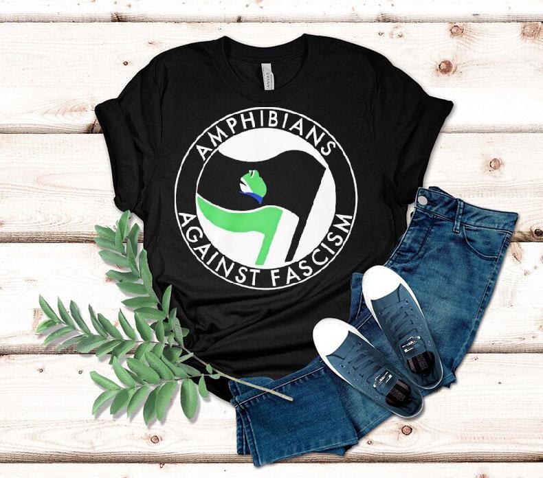 Amphibians Against Fascism Logo Frog Shirt 4  Amphibians Against Fascism Logo Frog Tshirt