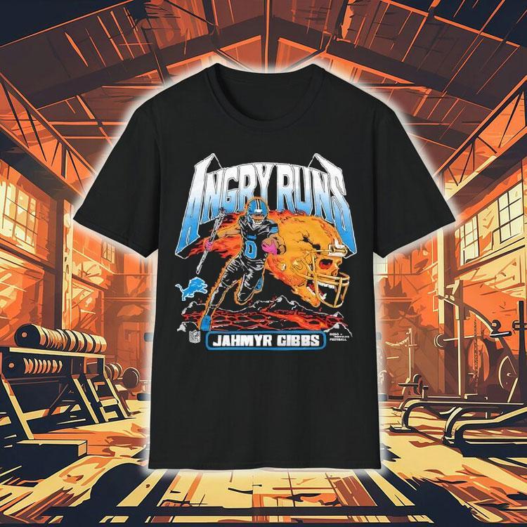 Angry Runs Jahmyr Gibbs Detroit Lions 2025 Shirt 4  Angry Runs Jahmyr Gibbs Detroit Lions  Tshirt