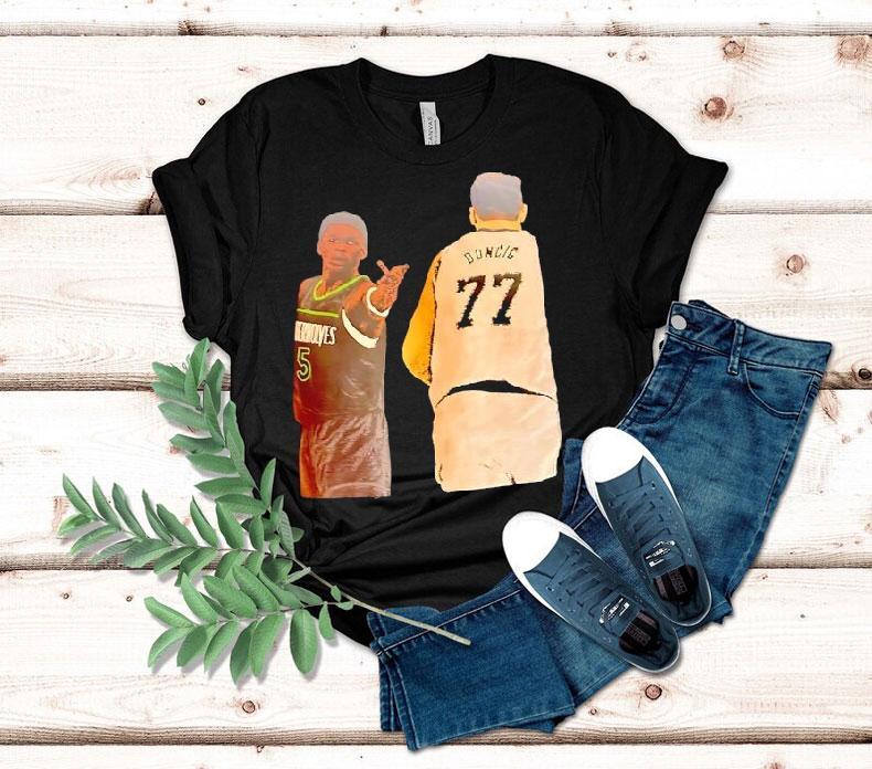 Anthony Edwards Raises His Hand To Luka Doncic Shirt 4  Anthony Edwards Raises His Hand To Luka Doncic Tshirt