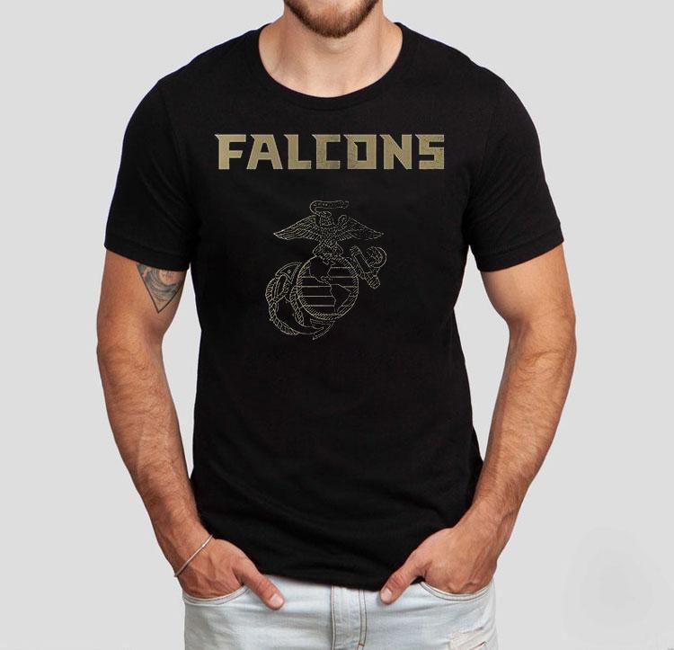 Atlanta Falcons X United States Marine Corps First In Last Out Shirt 4 Atlanta Falcons X United States Marine Corps First In Last Ou Tshirt