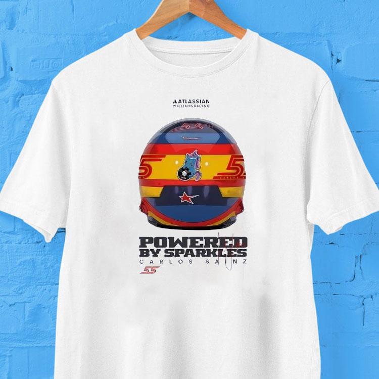 Atlassian Williams Racing Powered By Sparkles Carlos Sainz Signature Shirt 2  Atlassian Williams Racing Powered By Sparkles Carlos Sainz Signature Tshirt