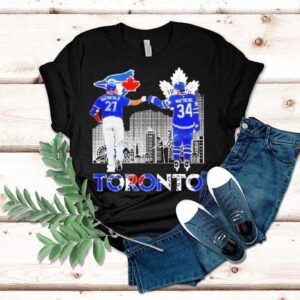 Auston Matthews Maple Leafs Vs Vladimir Guerrero Jr Blue Jays Signatures Tshirt