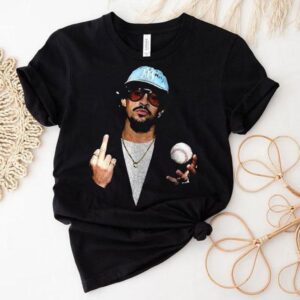 Bad Bunny Middle Finger Baseball Signature Shirt Bad Bunny Middle Finger Baseball Signature Shirt