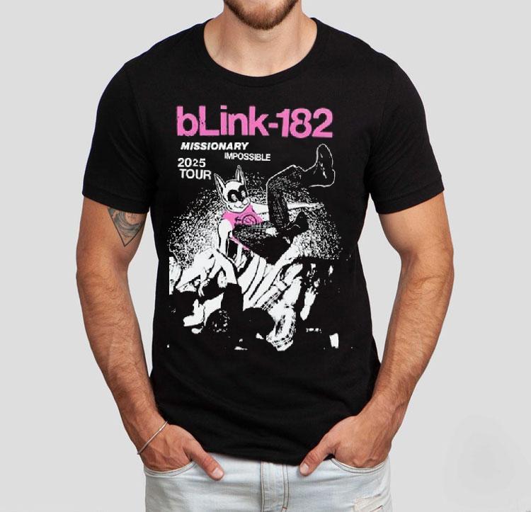 Blink 182 Missionary Impossible Tour 2025 Dates List Shirt 4  Blink  Missionary Impossible Tour  Dates Lis Tshirt