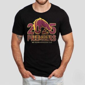 Brisbane Broncos 2025 Telstra Premiers National Rugby League Trophy Logo Shirt