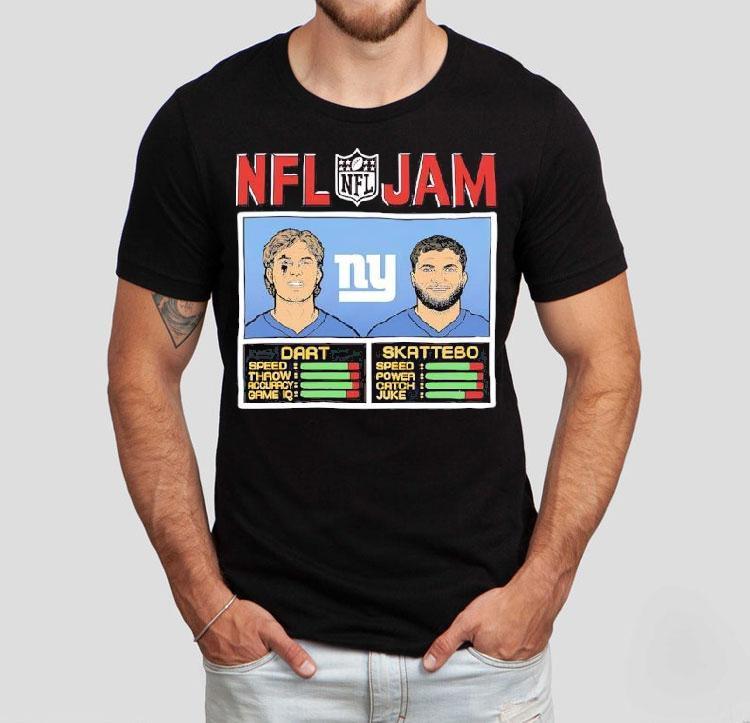 Cam Skattebo And Jaxson Dart New York Giants Nfl Jam 2025 Shirt 4  Cam Skattebo And Jaxson Dart New York Giants Nfl Jam  Tshirt
