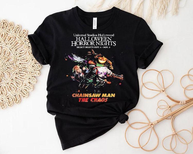 Chainsaw Man The Chaos Halloween Horror Nights Inside The Dreamworks Theatre 2025 On September 4 November 2 Shirt 4 Chainsaw Man The Chaos Halloween Horror Nights Inside The Dreamworks Theatre On September November Tshirt