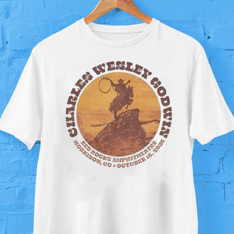 Charles Wesley Godwin Oct 15 2025 Red Rocks Show Shirt 2  Charles Wesley Godwin Oct   Red Rocks Show Tshirt