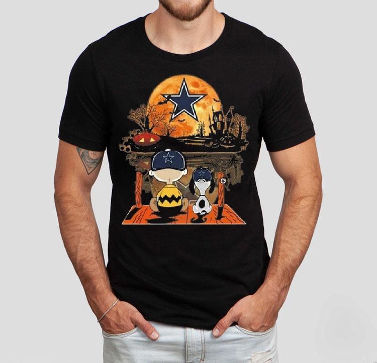 Charlie Brown And Snoopy Watching Dallas Cowboys Team Halloween 2025 Shirt 4 Charlie Brown And Snoopy Watching Dallas Cowboys Team Halloween Tshirt