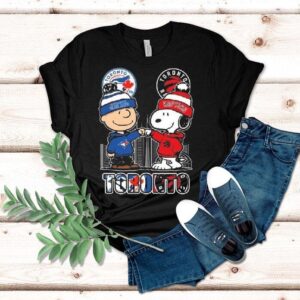 Charlie Brown Toronto Blue Jays And Snoopy Toronto Raptors Skyline 2025 Shirt