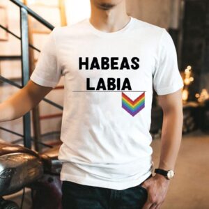Chris Boden Wearing Habeas Labia Pride Tshirt
