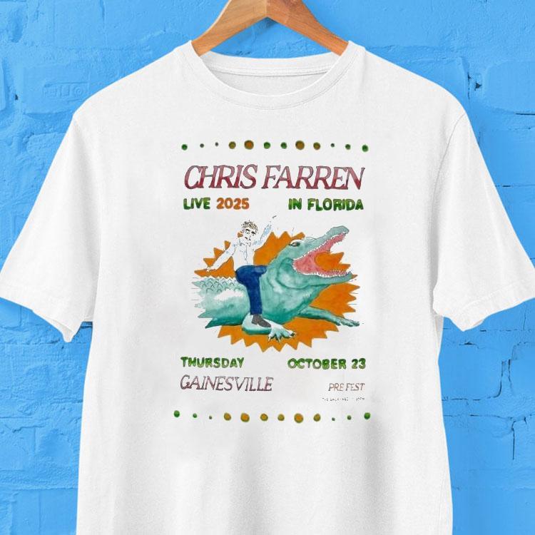 Chris Farren Gainesville Oct 23 2025 Shirt 2  Chris Farren Gainesville Oct   Tshirt