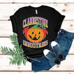 Clandestine Industries Bat Pumpkin Halloween Shirt