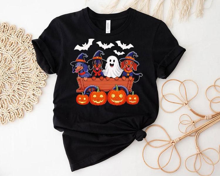 Dachshund Happy Halloweiner Halloween Dogs Lover Shirt 4  Dachshund Happy Halloweiner Halloween Dogs Lover Tshirt