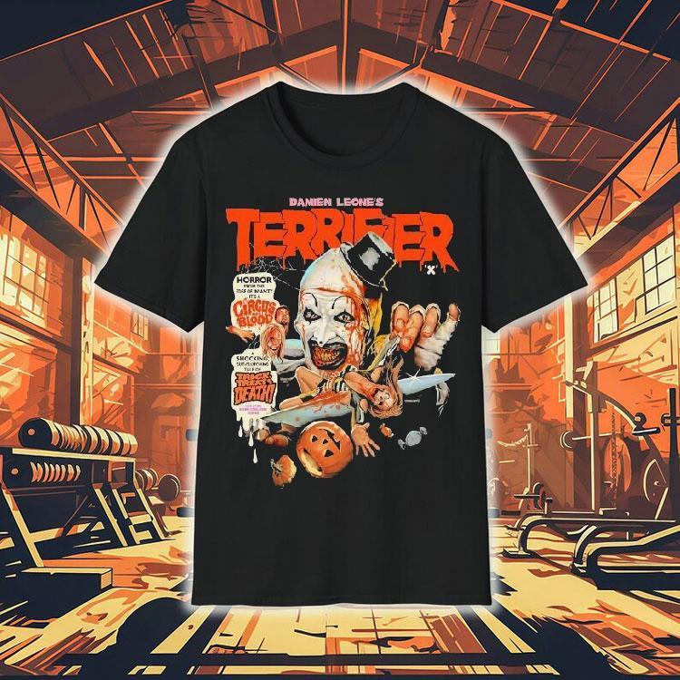 Damien Leone's Terrifier X Horror From The Edge Of Insanity It's A Circus Of Blood Trick Or Treat Death Shirt 4  Damien Leone S Terrifier X Horror From The Edge Of Insanity It S A Circus Of Blood Trick Or Treat Death Tshirt