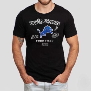 Detroit Lions C Brown Ford Field 2025 Stadium World Tour Graphic Shirt