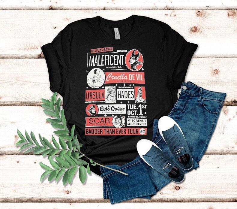 Disney Villains World Concert Tour 2024 Shirt 4  Disney Villains World Concert Tour  Tshirt