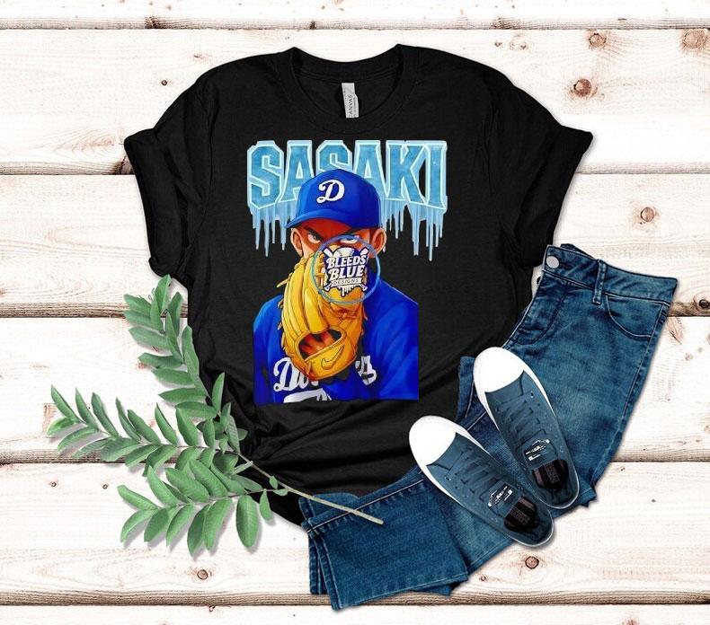 Dodgers Roki Sasaki Ice Anime Shirt 4  Dodgers Roki Sasaki Ice Anime Tshirt
