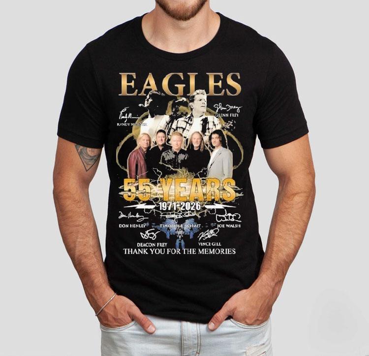 Eagles 55 Years 1971 2026 Thank You For The Memories Signatures Shirt 4 Eagles Years Thank You For The Memories Signatures Tshirt