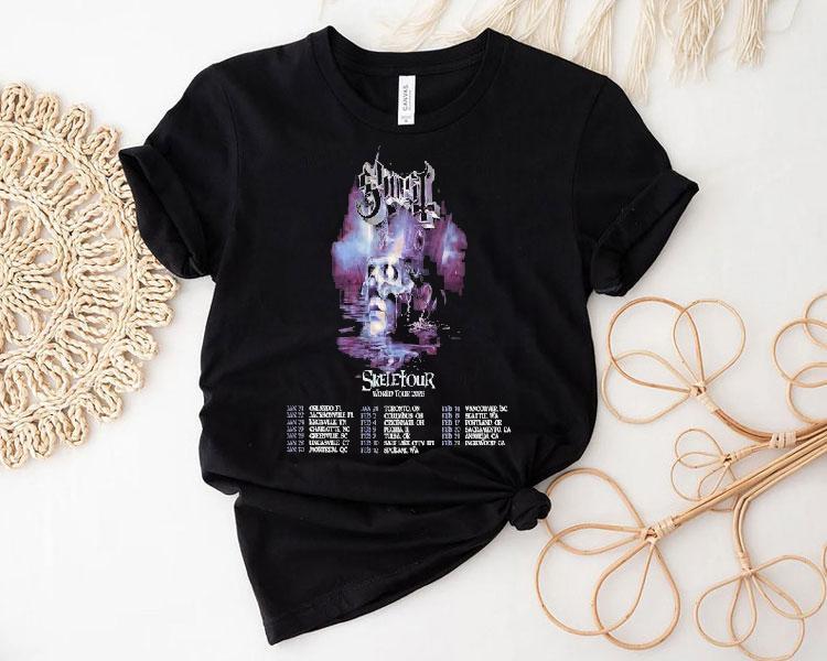  Ghost Skeletour World Tour  Dates Tshirt