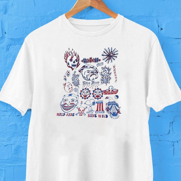  Grateful Dead Live Free Wild Ride Ride Wild Good Luck Tshirt