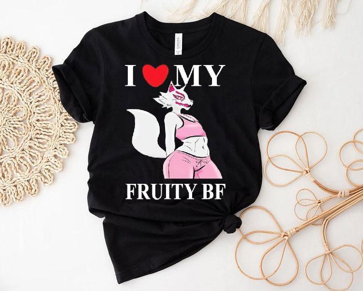  I Love My Fruity Bf Lgbt Fox Tshirt