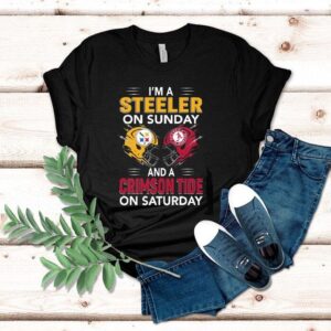 I’m A Pittsburgh Slers On Sunday And A Alabama Crimson Tide On Saturday Shirt I’m A Pittsburgh Slers On Sunday And A Alabama Crimson Tide On Saturday Shirt