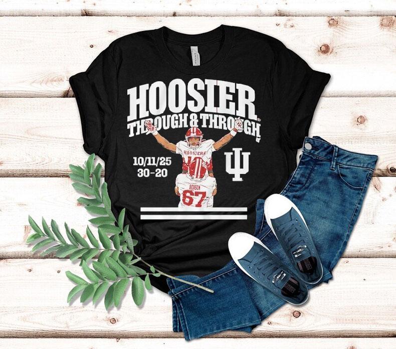 Indiana Hoosiers Football Elijah Sarratt Hoosier Through And Through Logo Shirt 4 Indiana Hoosiers Football Elijah Sarratt Hoosier Through And Through Logo Tshirt