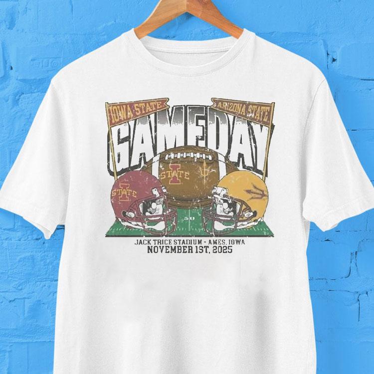 Iowa State Cyclones Vs Arizona State Sun Devils 2025 Gameday Shirt 2  Iowa State Cyclones Vs Arizona State Sun Devils  Gameday Tshirt