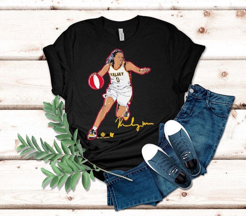  Kelsey Mitchell Superstar Pose Indiana Signature Tshirt