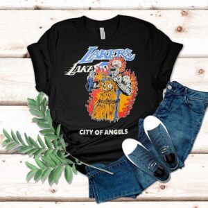 Kobe Bryant Skeleton Warren Lotas X Los Angeles Lakers City Of Angels Shirt