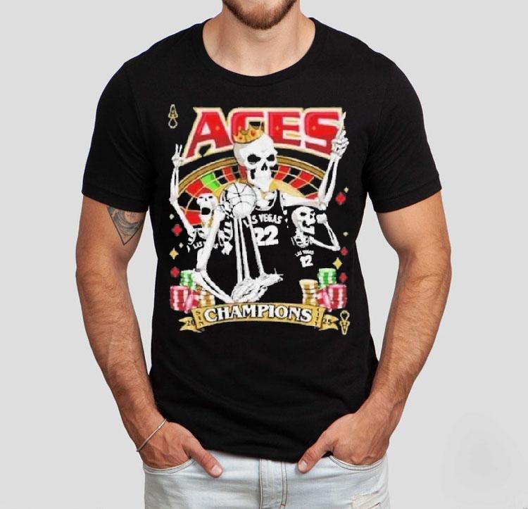 Las Vegas Aces Skeleton Wnba Champions 2025 Rep The Champs Shirt 4  Las Vegas Aces Skeleton Wnba Champions  Rep The Champs Tshirt