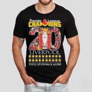 Liverpool Premier League Champions Stars You Ll Never Walk Alone Tshirt