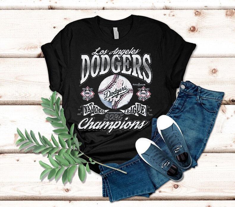 Los Angeles Dodgers '47 2025 National League Champions Franklin Shirt 4  Los Angeles Dodgers   National League Champions Franklin Tshirt