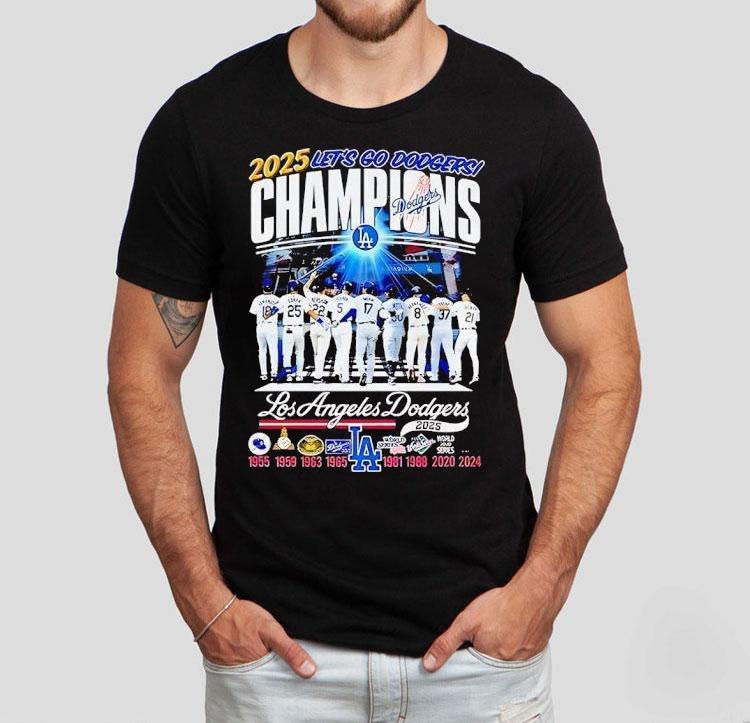 Los Angeles Dodgers Let’s Go Dodgers Baseball National League Champions 2025 Shirt 4  Los Angeles Dodgers Let S Go Dodgers Baseball National League Champions  Tshirt