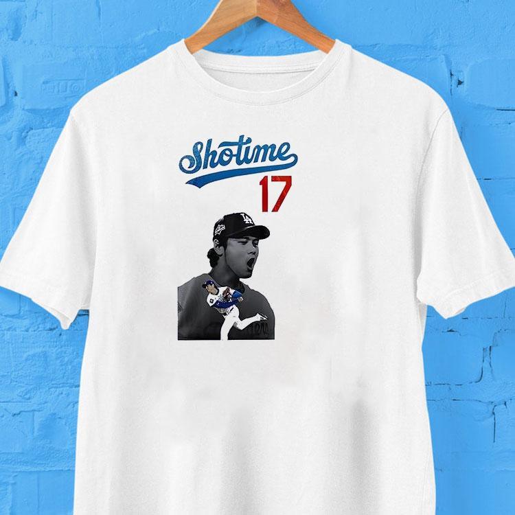 Los Angeles Dodgers Shohei Ohtani Shotime Mvp Performances Pose Shirt 2  Los Angeles Dodgers Shohei Ohtani Shotime Mvp Performances Pose Tshirt