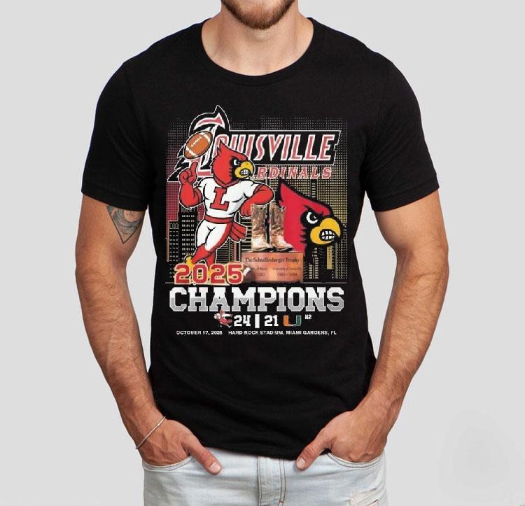 Louisville Cardinals Mascot 2025 Champions Shirt 4 Louisville Cardinals Mascot Champions Tshirt