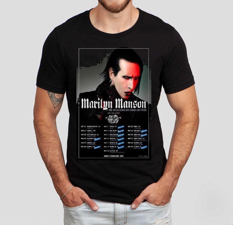 Marilyn Manson One Assassination Under God Tour 2025 Shirt 4  Marilyn Manson One Assassination Under God Tour  Tshirt