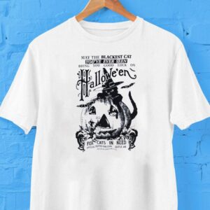 May The Blackest Cat You’ve Ever Seen Bring You Good Luck On Halloween Shirt