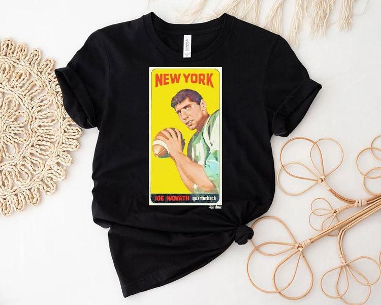 New York Jets Joe Namath Trading Card Shirt 4 New York Jets Joe Namath Trading Card Tshirt