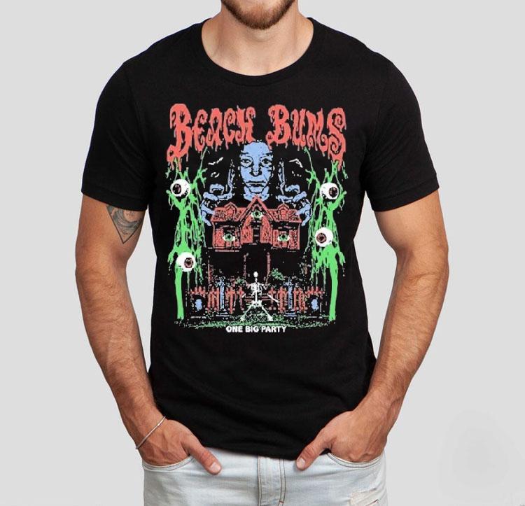 One Big Party X Beach Bums Haunted Skeleton Shirt 4  One Big Party X Beach Bums Haunted Skeleton Tshirt